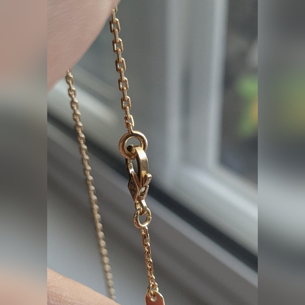 Clover Mother Of pearl Necklace V-gold - Picture 4 of 8